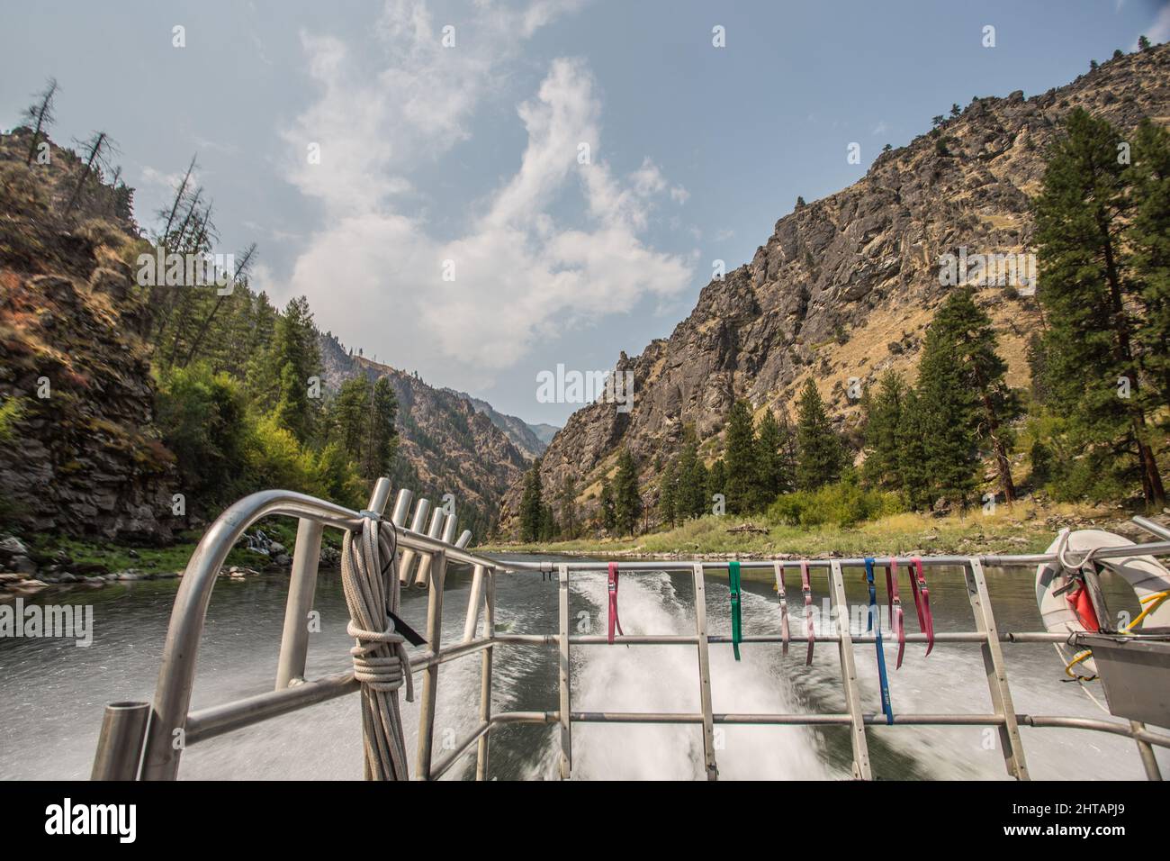 Jet Boat Ride on the Salmon River in Idaho Stock Photo Alamy