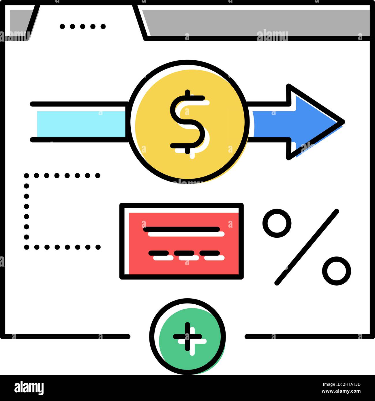 commission money color icon vector illustration Stock Vector Image ...