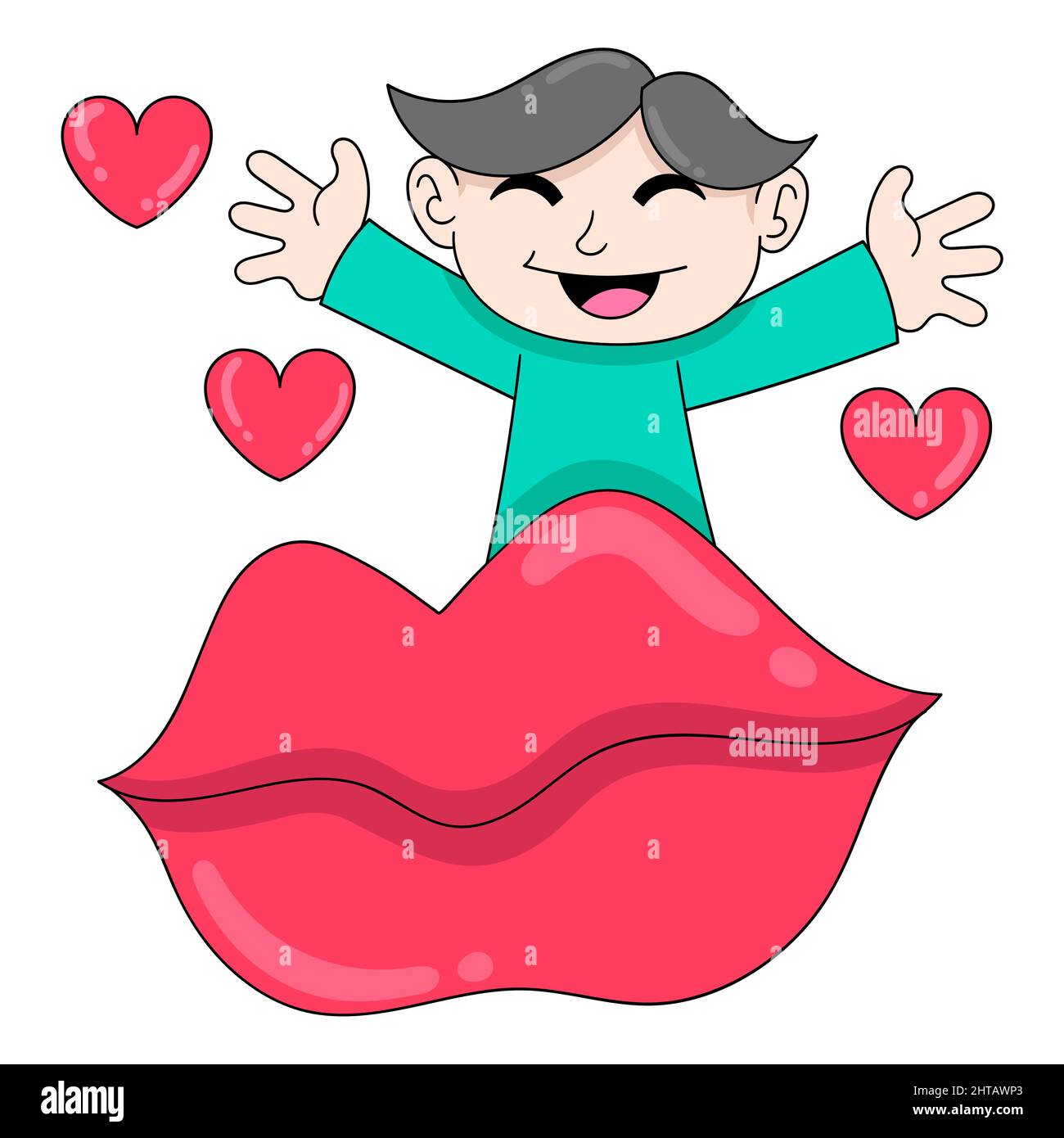 Kiss cartoon hi-res stock photography and images - Alamy Kiss cartoon hi-res stock photography and images - Alamy