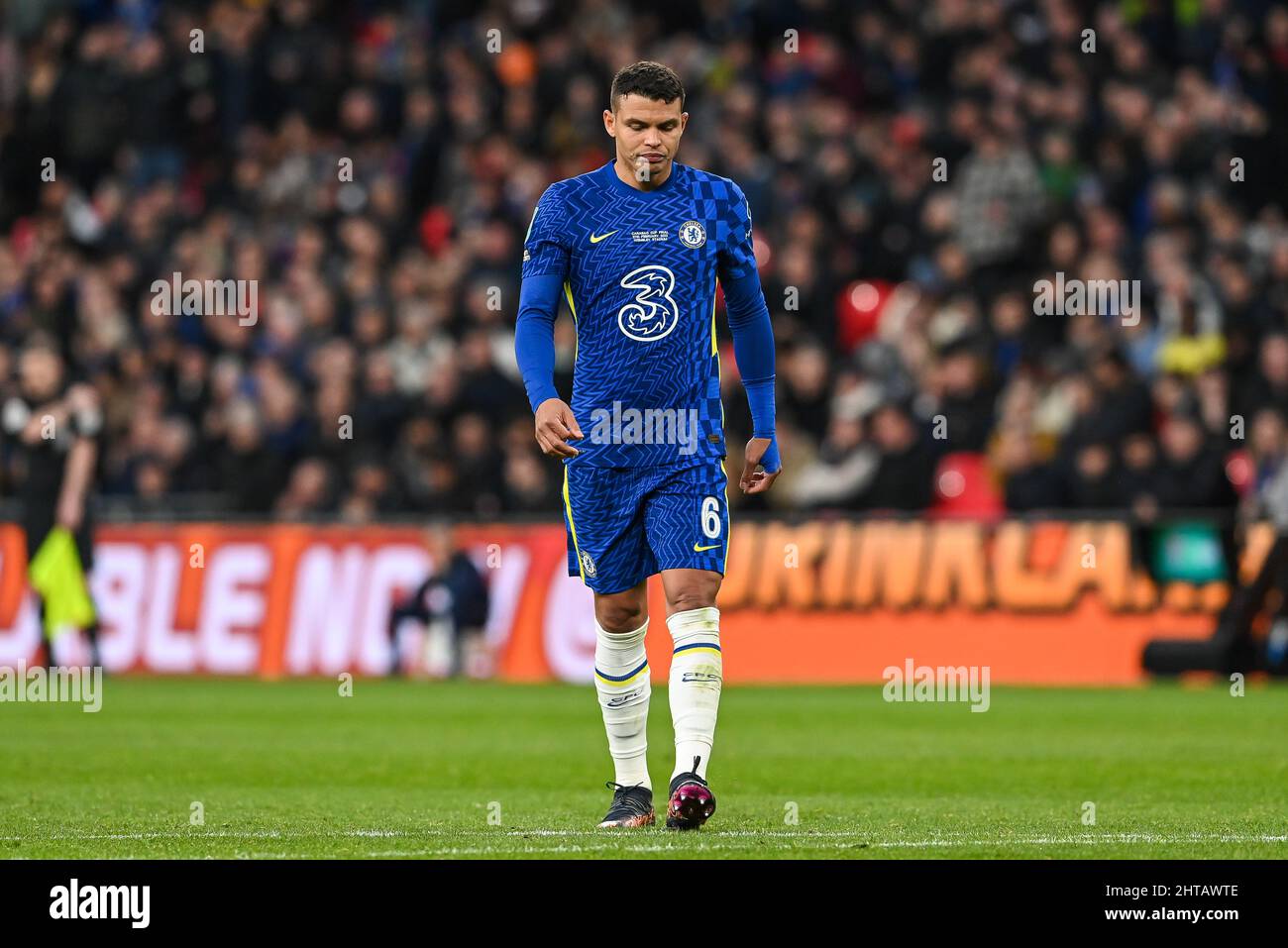 Thiago Silva #6 of Chelsea during the game in, on 2/27/2022
