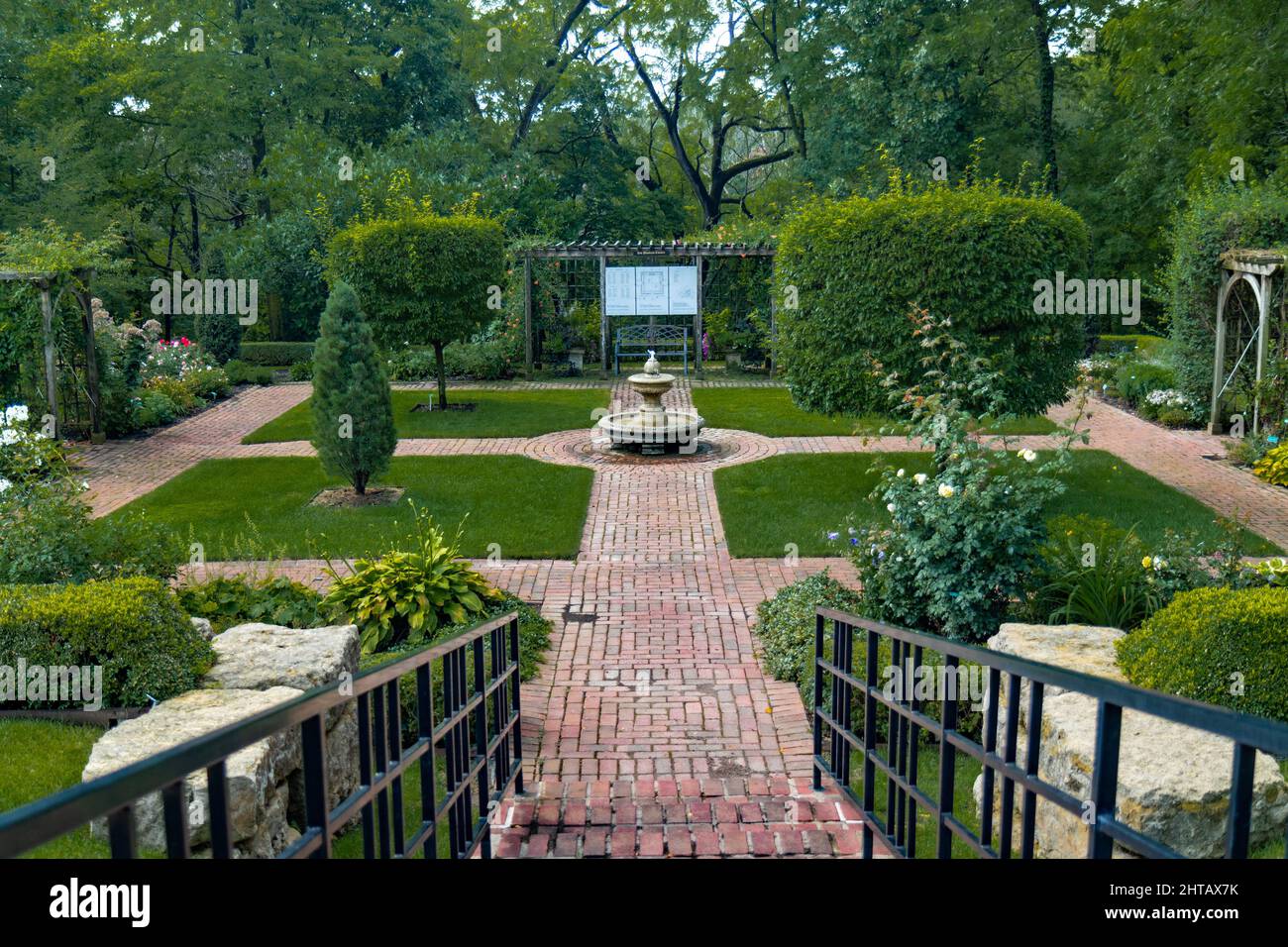 View from the English Garden at Dubuque Arboretum and Botanical Gardens