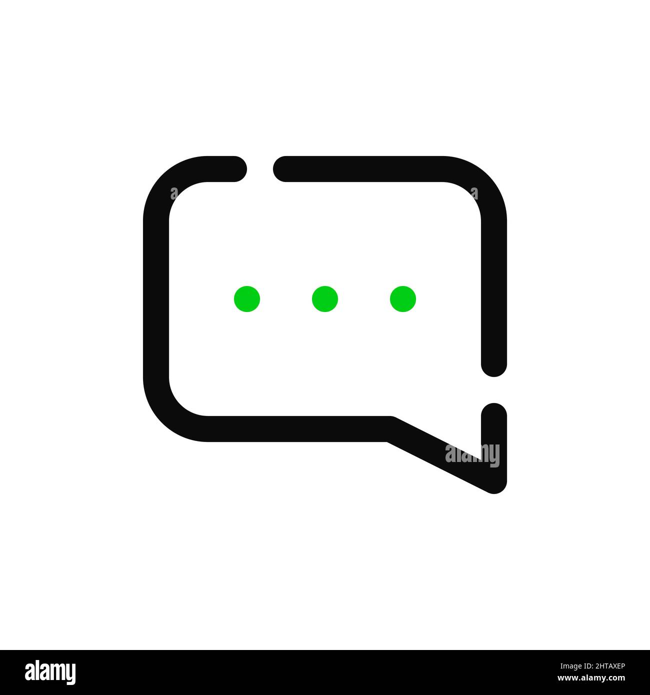 Simple line art speech button. Pixel perfect, editable stroke Stock Vector