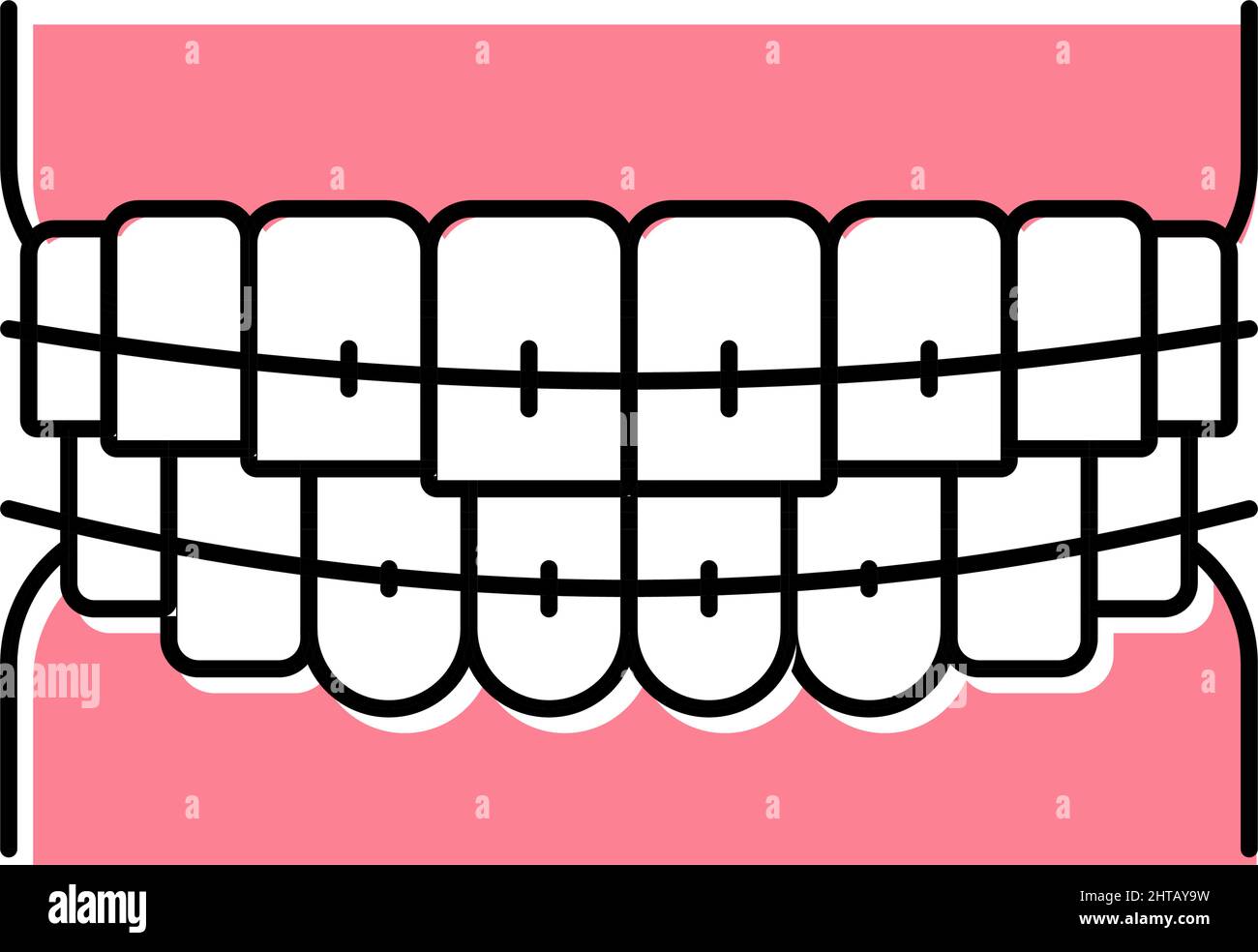 tooth braces color icon vector illustration Stock Vector Image & Art ...