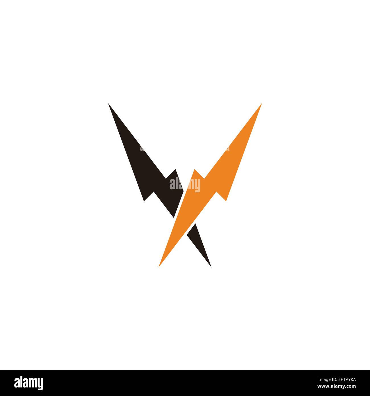 letter v colorful flash thunder bolt power symbol logo vector Stock ...