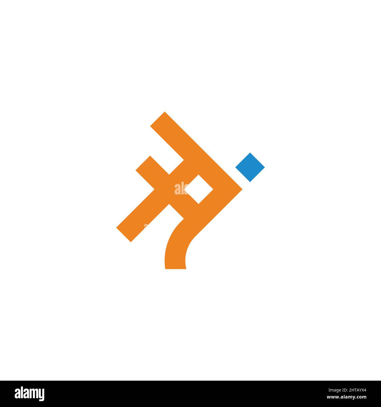 bubble fish simple geometric line logo vector Stock Vector