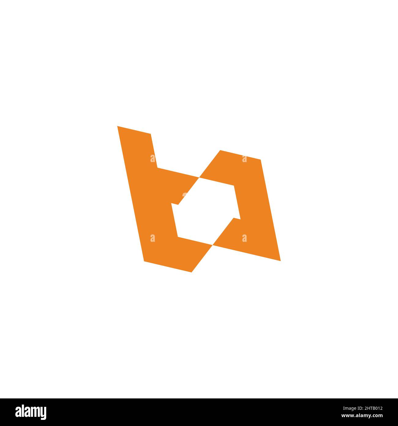 letter tb slice geometric lowercase logo vector Stock Vector