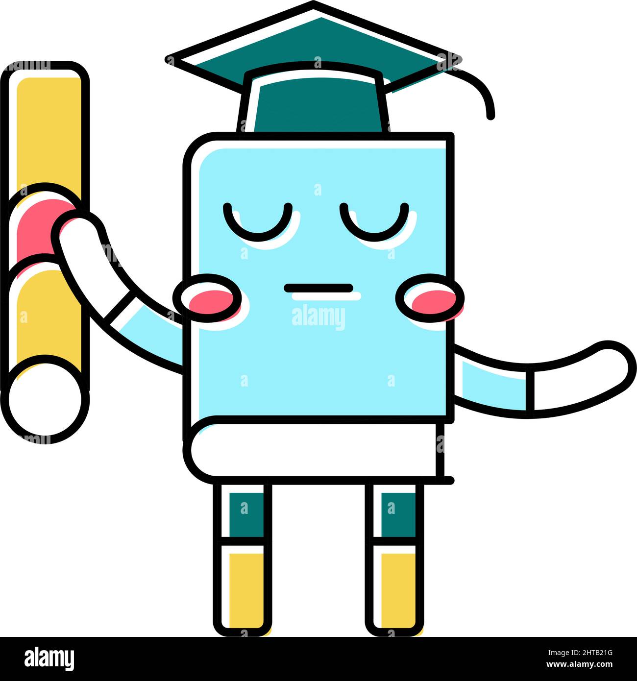educational book color icon vector illustration Stock Vector Image ...