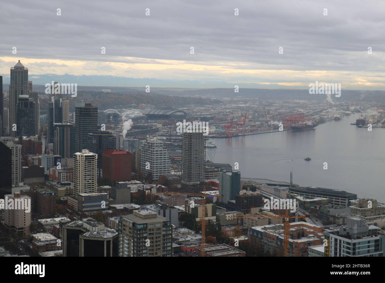 Aerial view of Seattle cityscape Stock Photo
