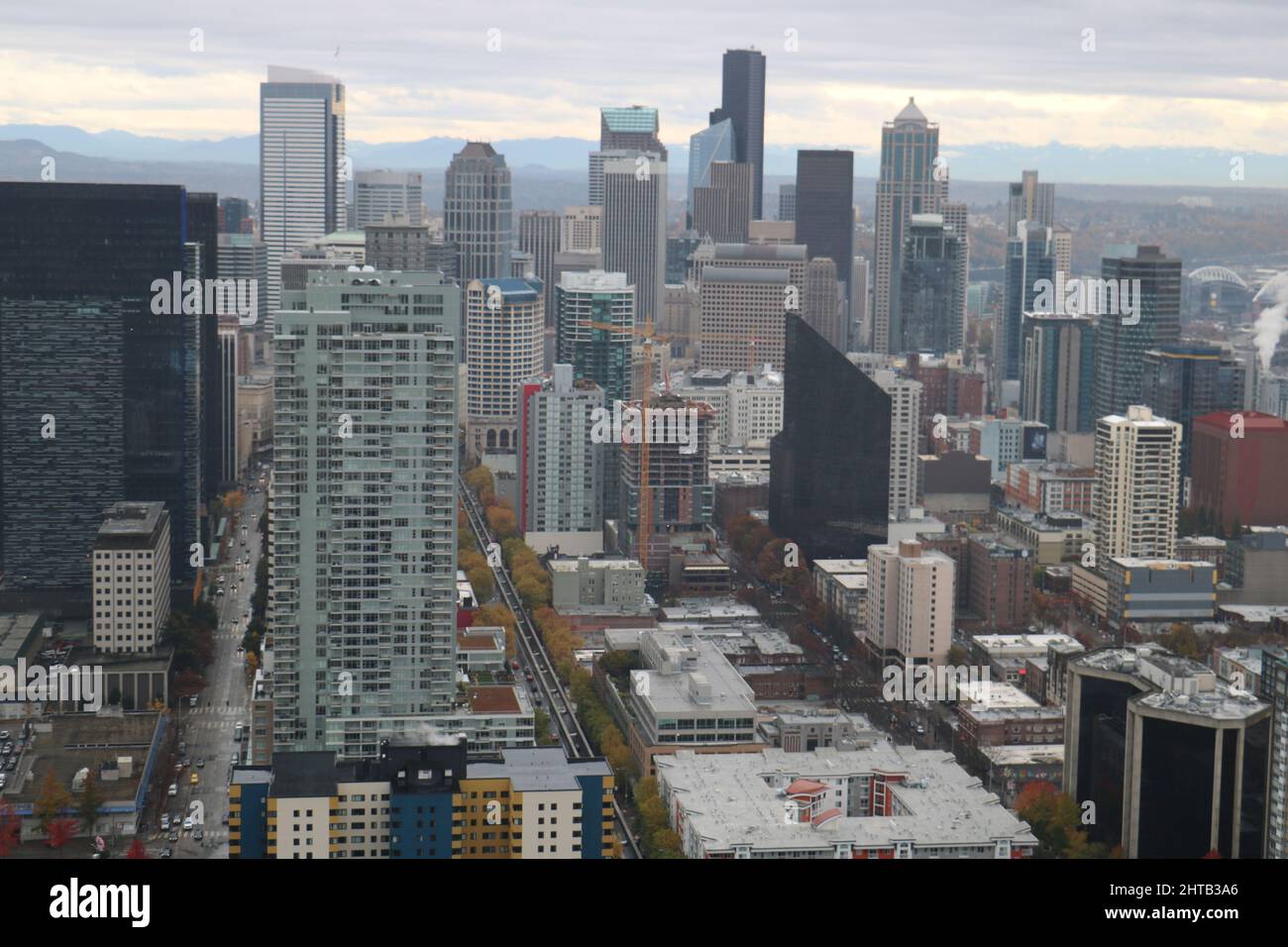 Aerial view of Seattle cityscape Stock Photo