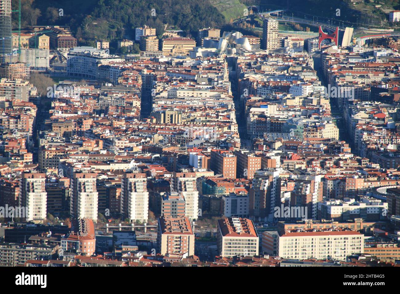 Aerial view of beautiful cityscape in Bilbao Stock Photo - Alamy