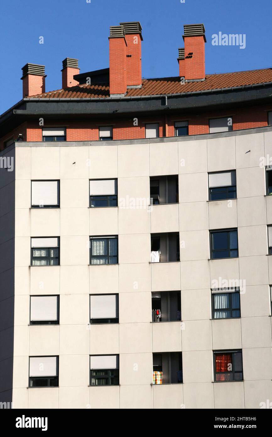 Vertical shot of a modern building in Bilbao, Spain Stock Photo - Alamy