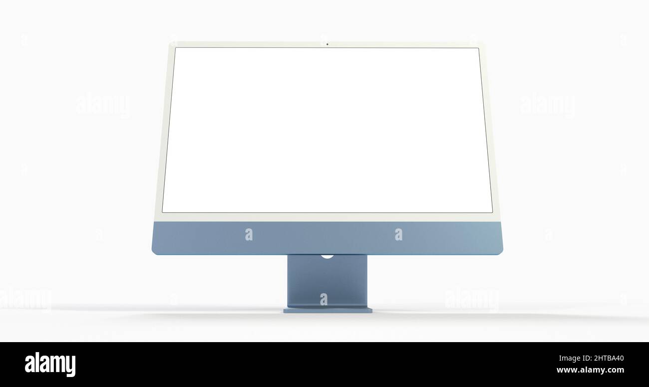 Illustration of a computer on white background Stock Photo - Alamy