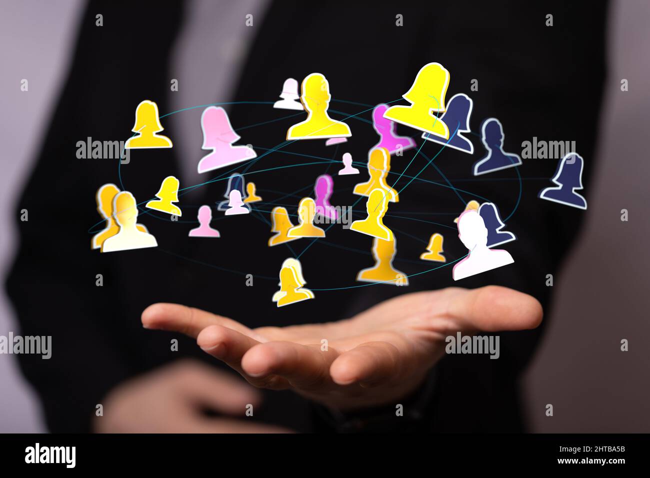 Illustration of abstract technology group and data team Stock Photo Alamy