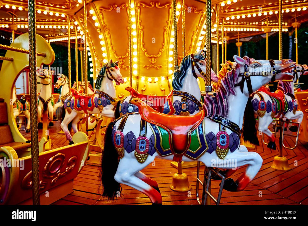 Merrygoround fairground ride hi-res stock photography and images - Alamy