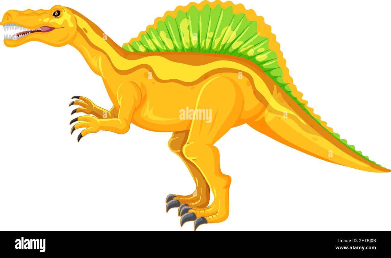 Spinosaurus dinosaur on white background illustration Stock Vector ...