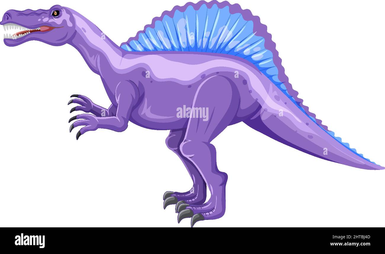 Spinosaurus dinosaur on white background illustration Stock Vector ...