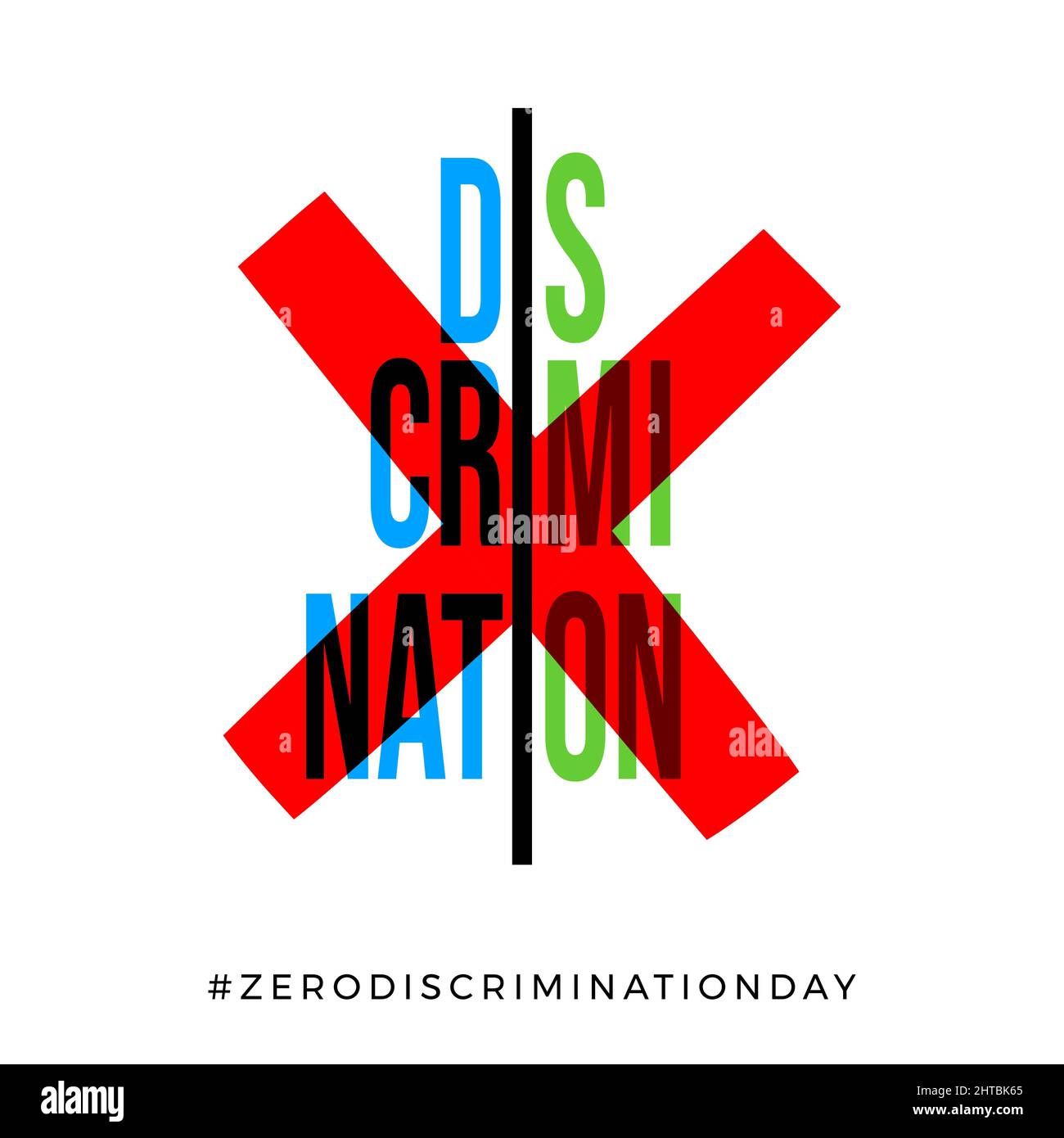 a design for celebrating zero discrimination day, march 1st. vector Stock Vector