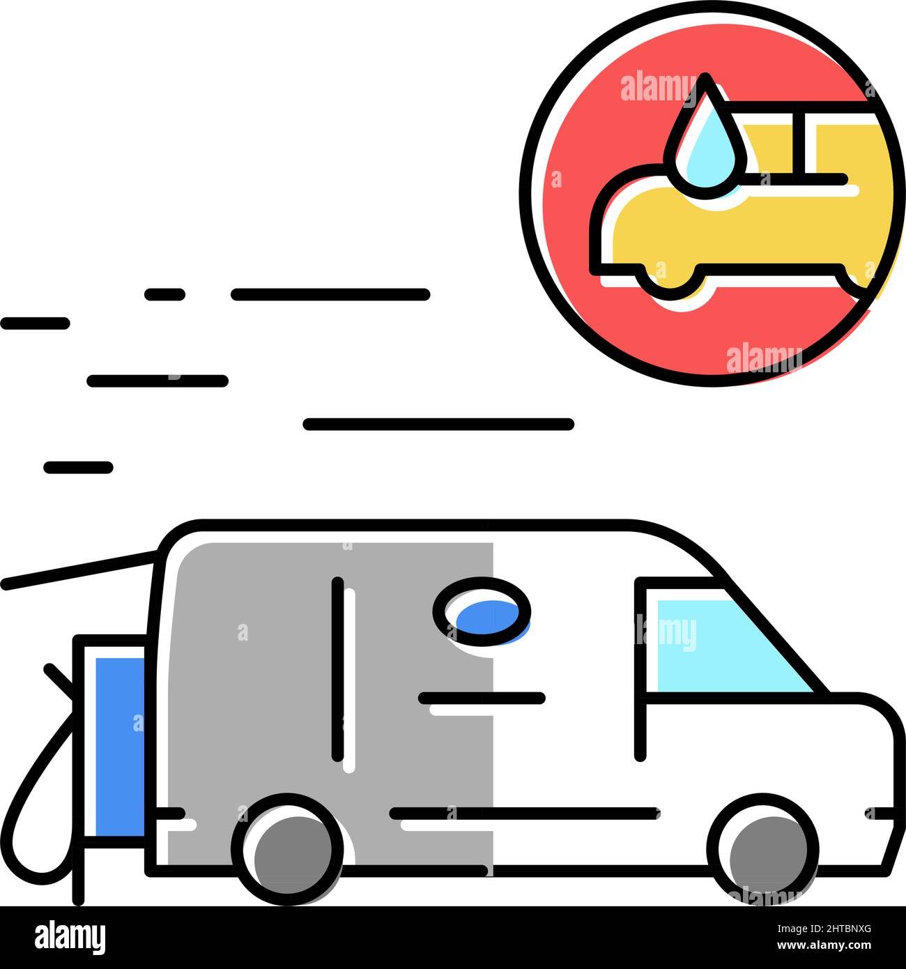 mobile car wash color icon vector illustration Stock Vector Image & Art ...