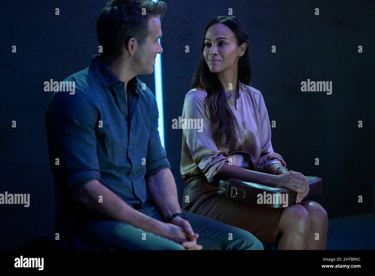 RYAN REYNOLDS and ZOE SALDANA in THE ADAM PROJECT (2022), directed by
