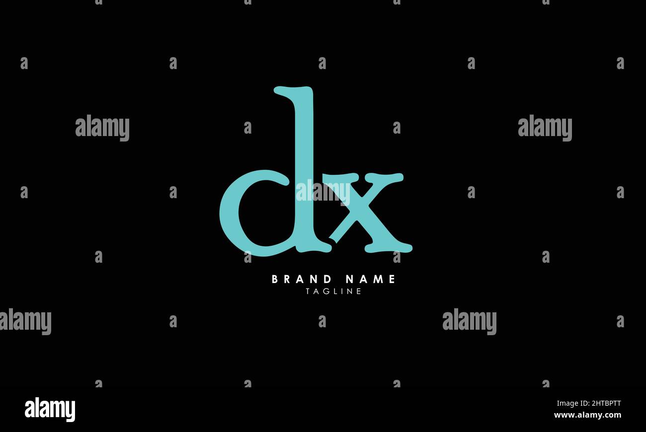 Alphabet letters Initials Monogram logo DX, XD, X and D Stock Vector