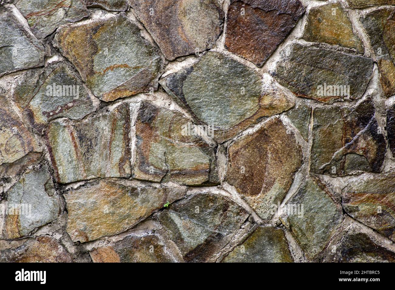 Volcanic stone slabs for natural walls. Natural background Stock Photo