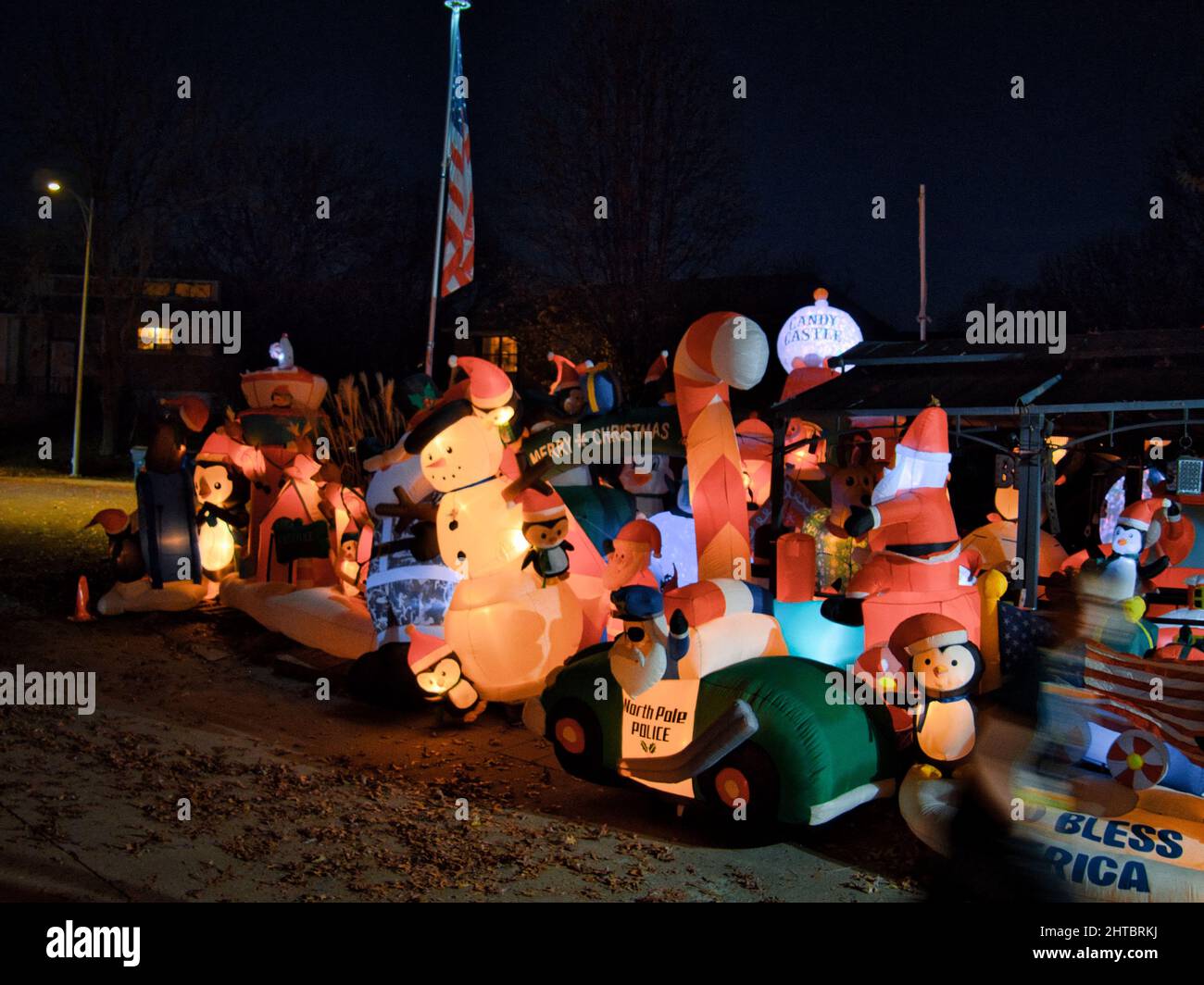 Inflatables at the Paulie's Penguin Playground fundraiser for Leukemia
