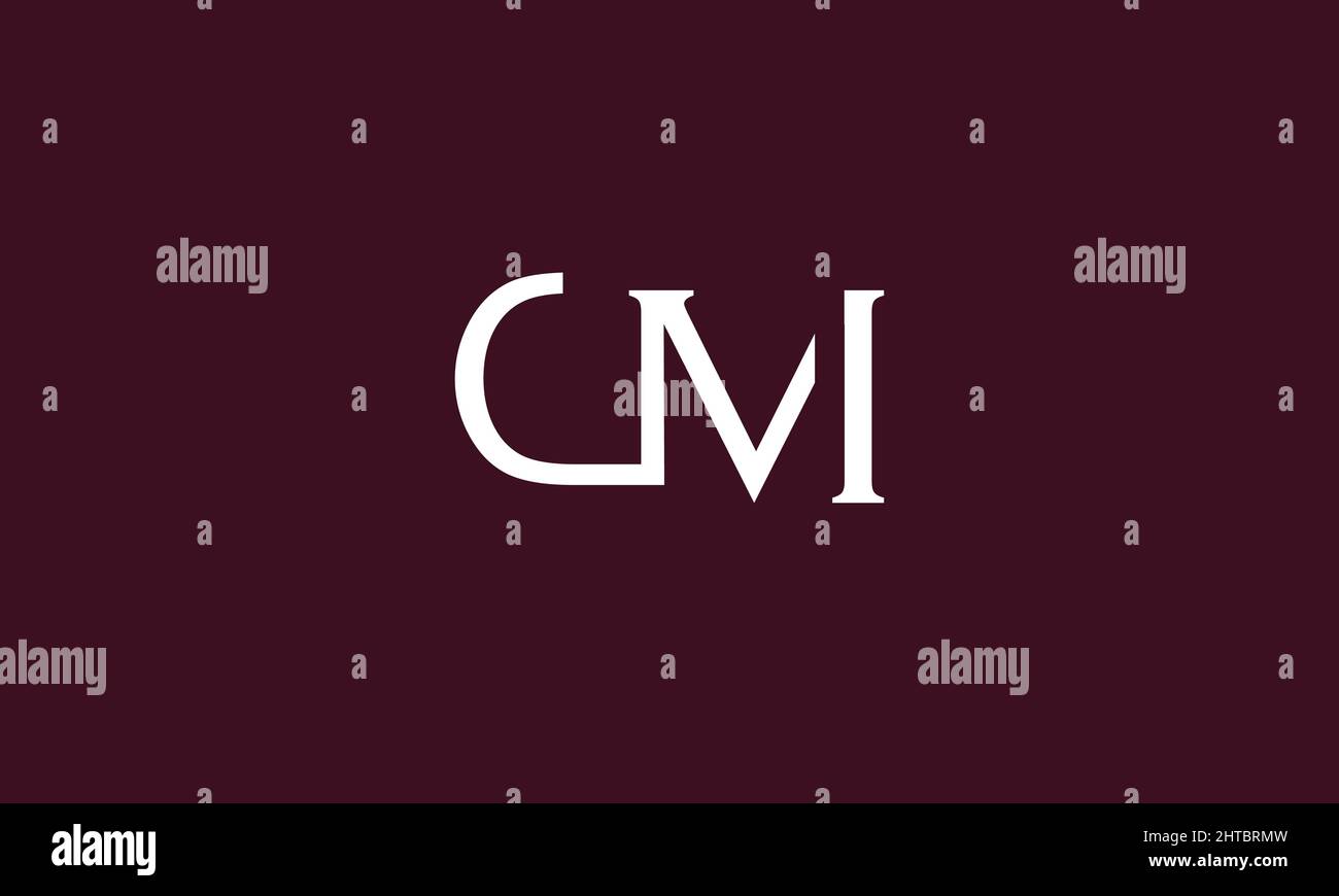 Alphabet letters Initials Monogram logo VM, MC, C and M Stock Vector