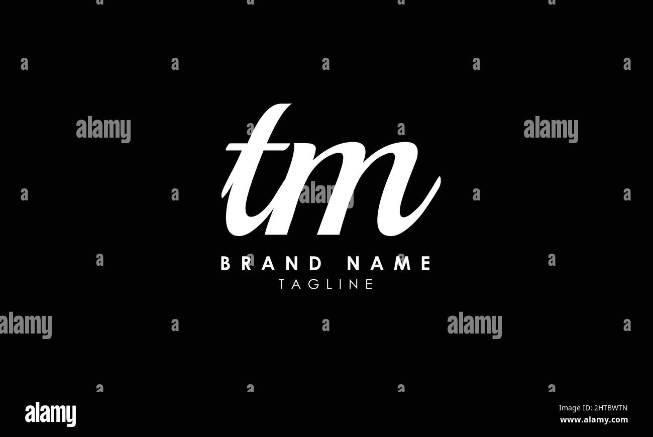 Alphabet letters Initials Monogram logo TM, MT, T and M Stock Vector