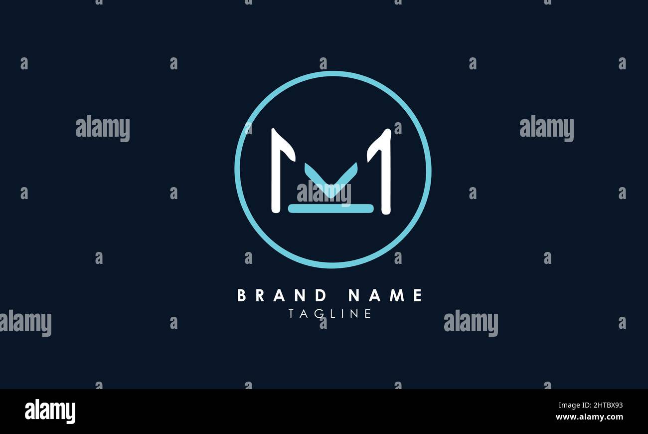Alphabet letters Initials Monogram logo MO, OM, M and O Stock Vector