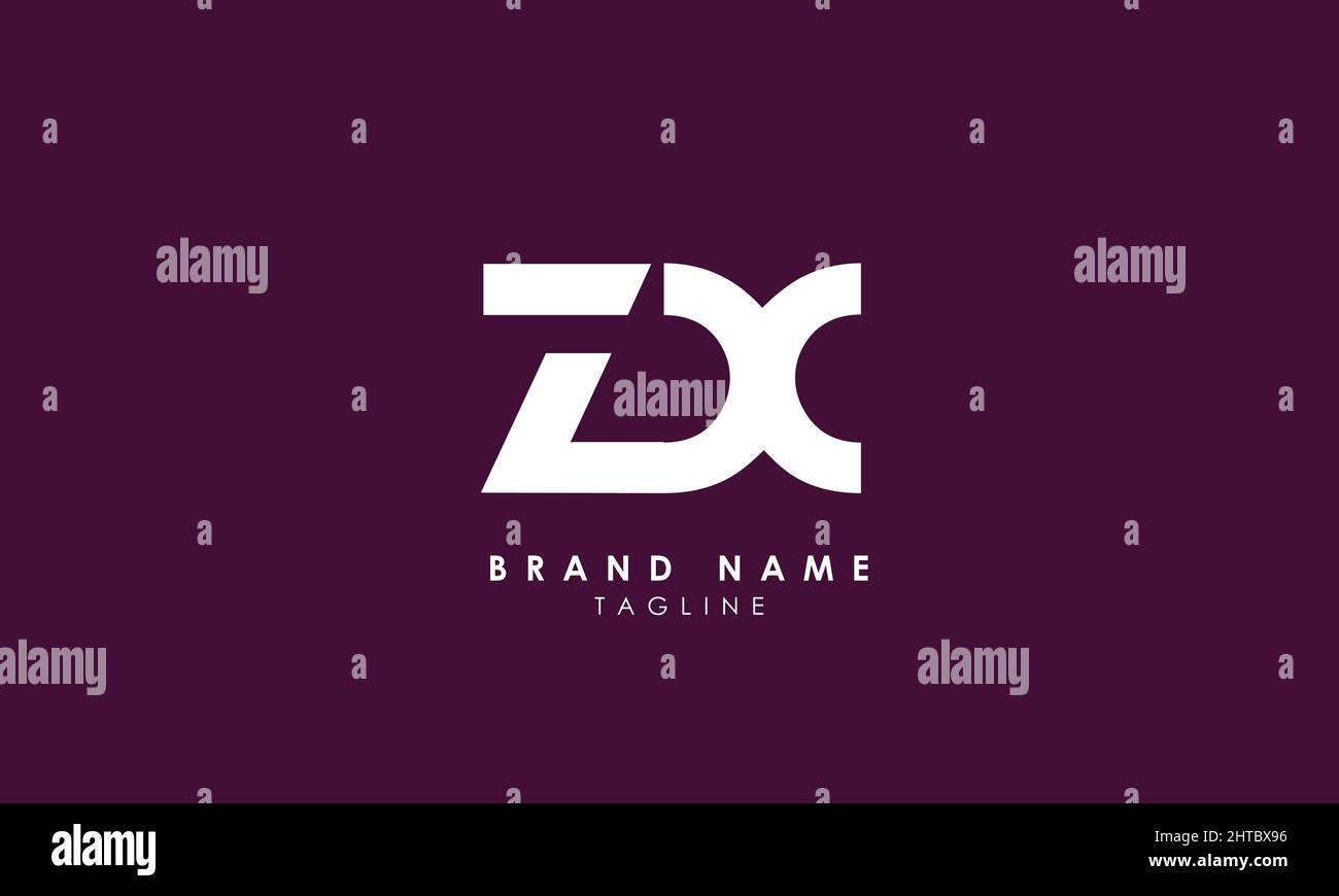 Alphabet letters Initials Monogram logo ZX, XZ, Z and X Stock Vector