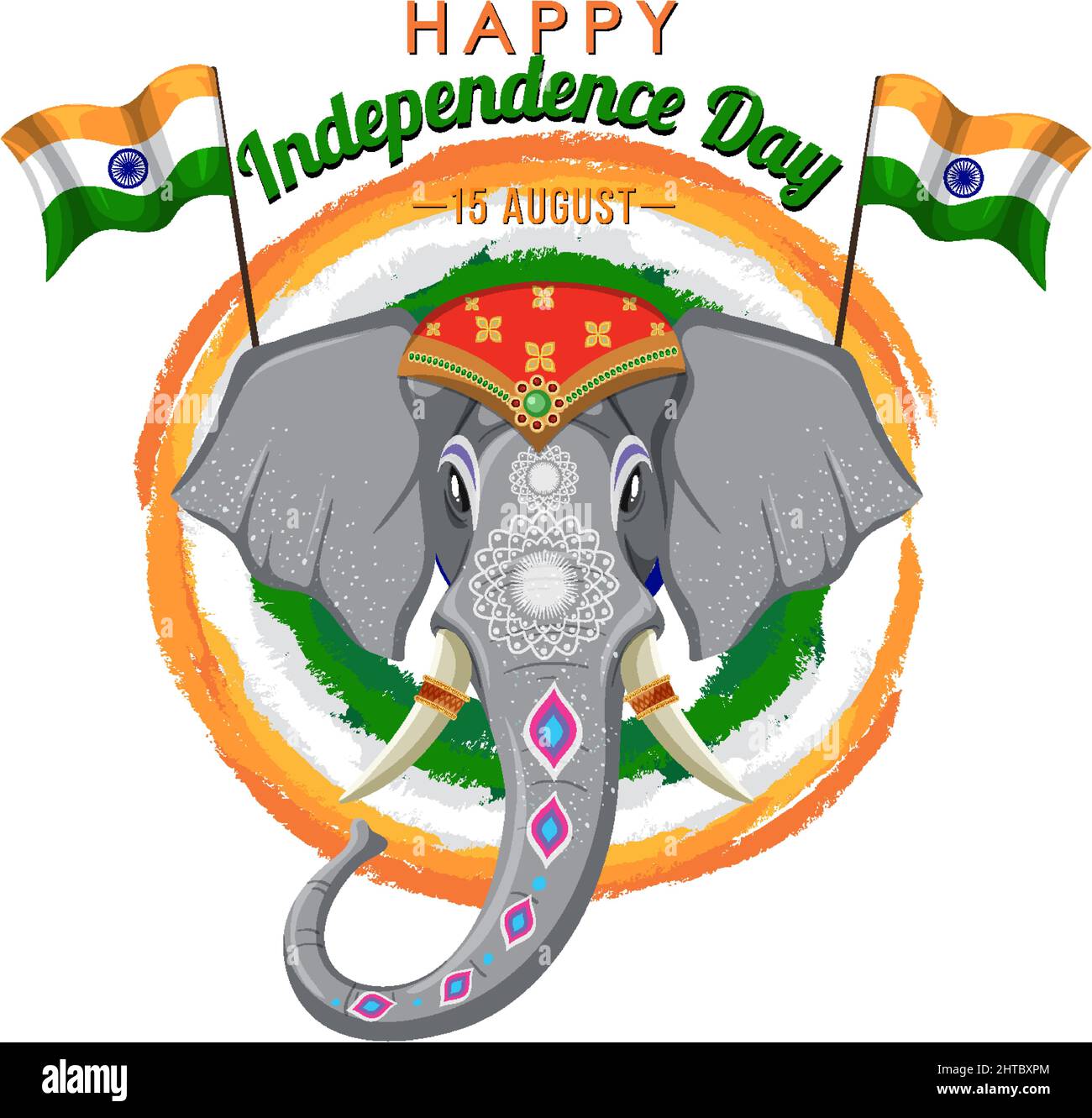Happy India independence day illustration Stock Vector Image & Art - Alamy