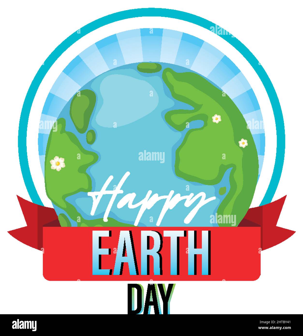 Happy earth day logo design illustration Stock Vector Image & Art - Alamy