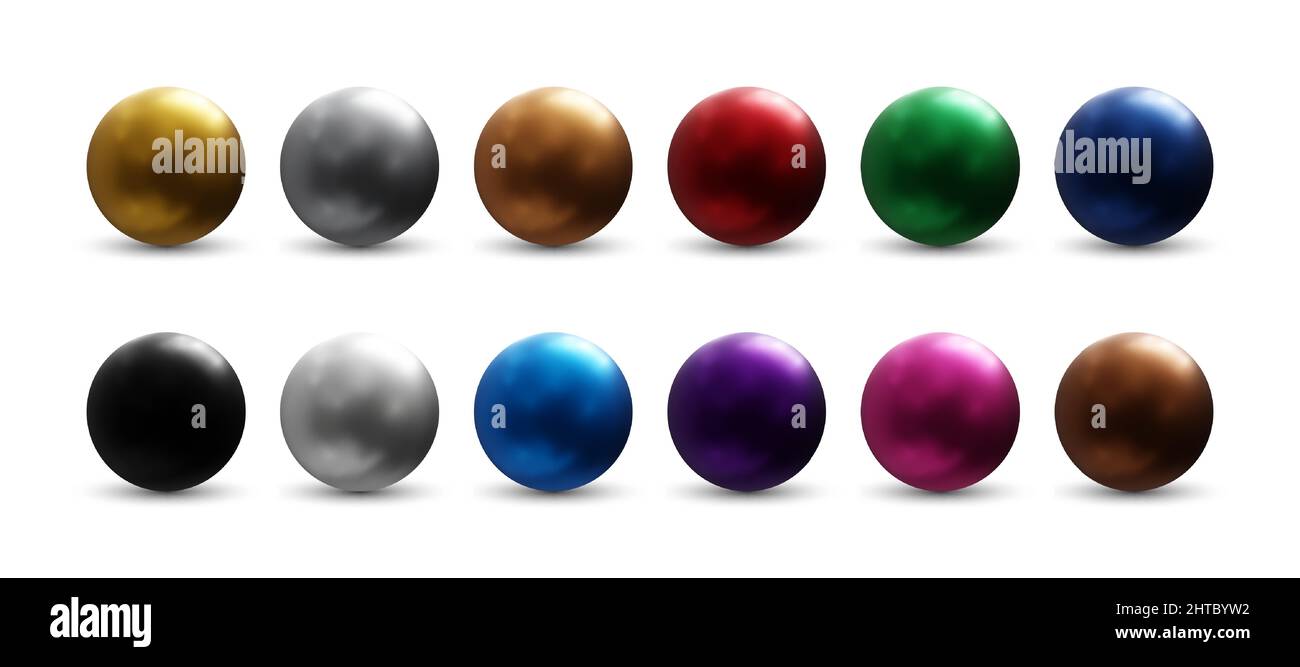 Set of realistic metal balls Stock Vector Image & Art Alamy