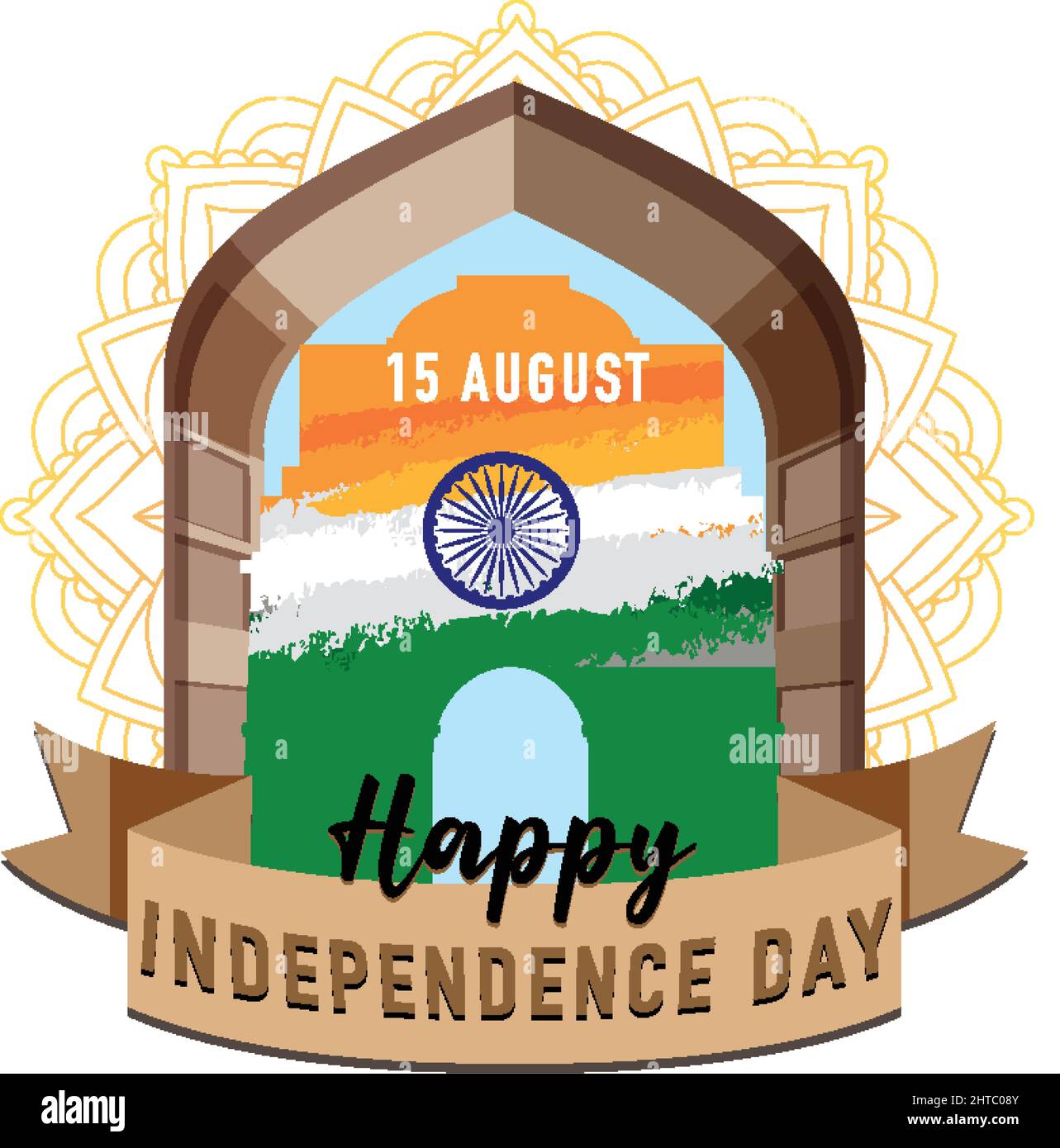 Happy India independence day illustration Stock Vector Image & Art - Alamy