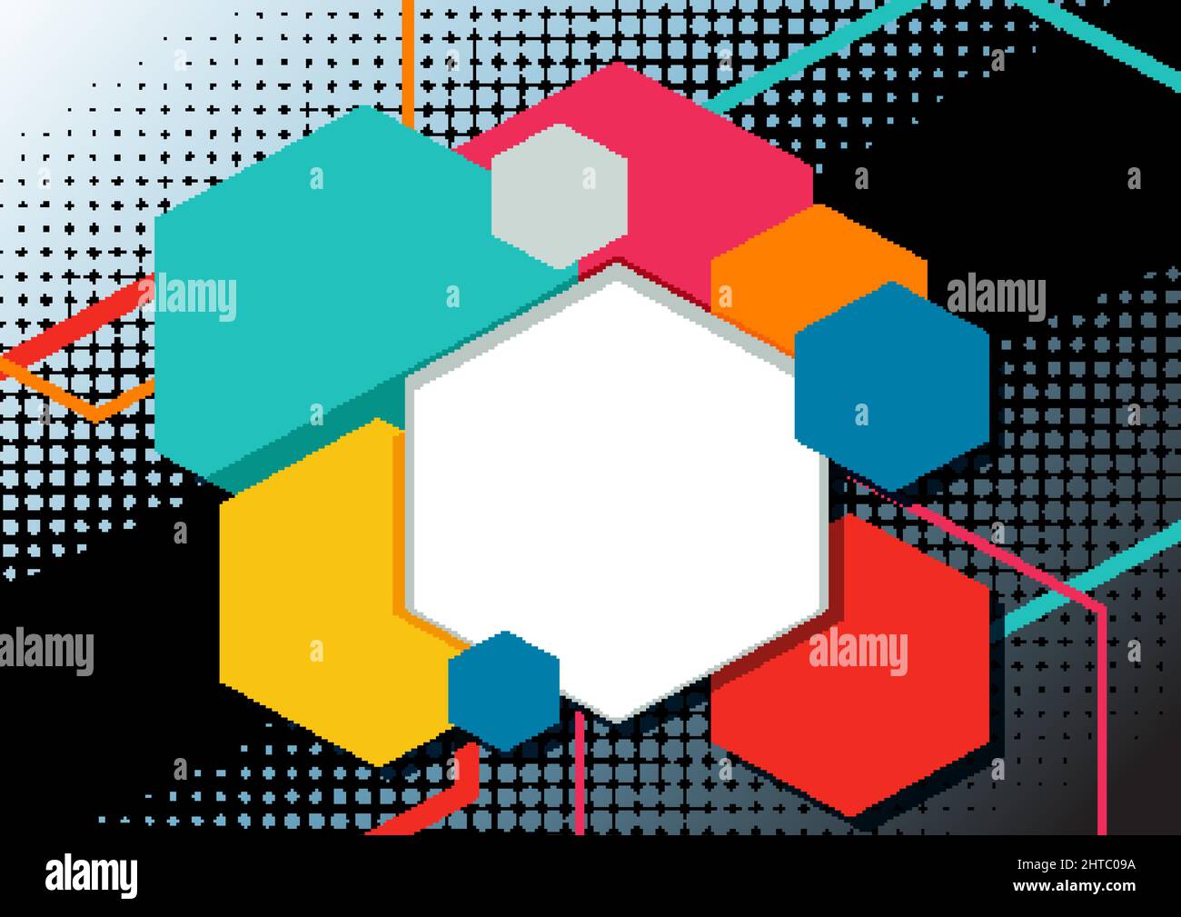 Abstract hexagon background design template illustration Stock Vector ...