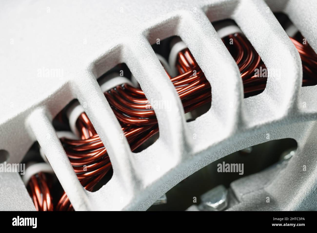 Electric motor stator, winding coil, electric induction motor under