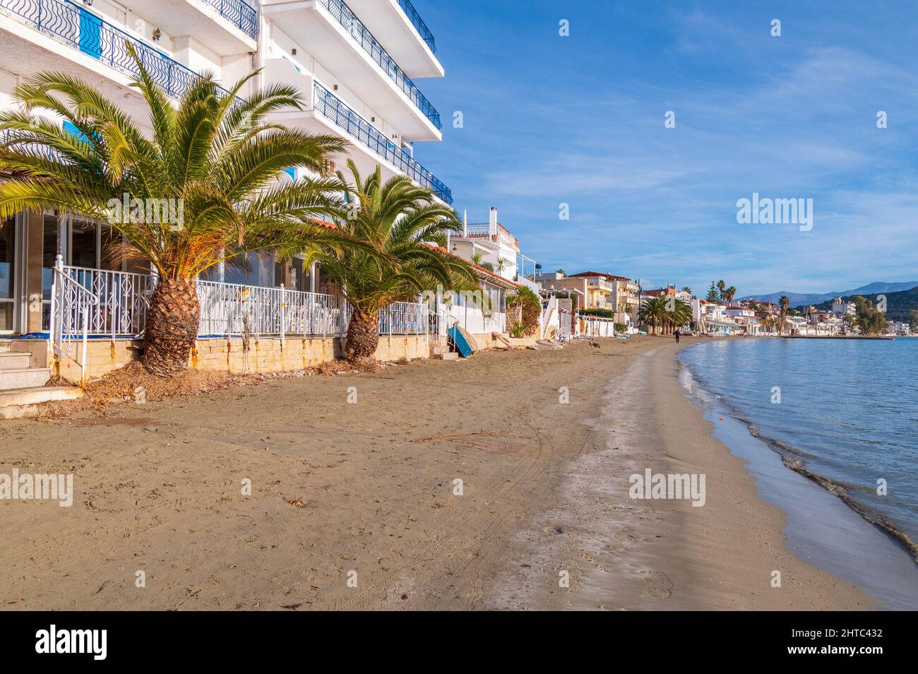 Seaside resort of Tolo in the Peloponnese, Greece Stock Photo