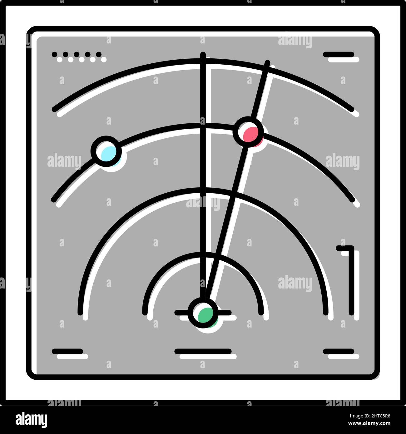 radar location technology color icon vector illustration Stock Vector ...