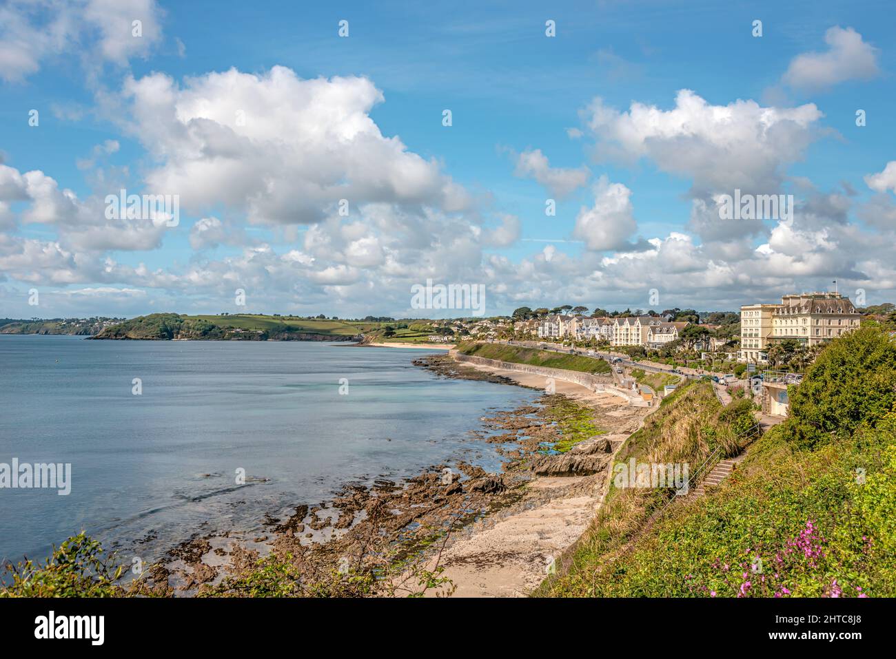 Gyllyngvase Beach in Falmouth, Cornwall; England;UK Stock Photo