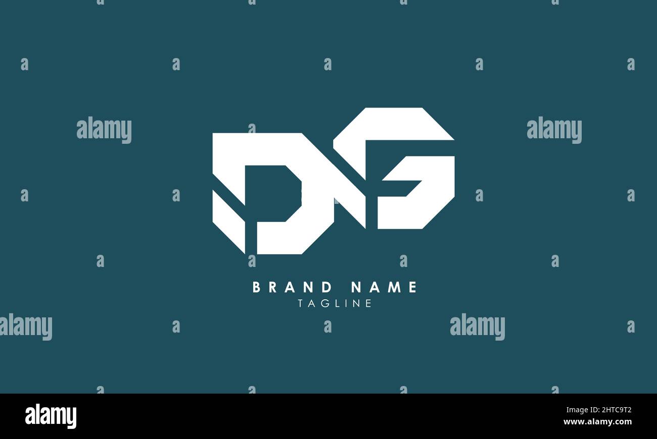 Alphabet letters Initials Monogram logo DG, GD, G and D Stock Vector