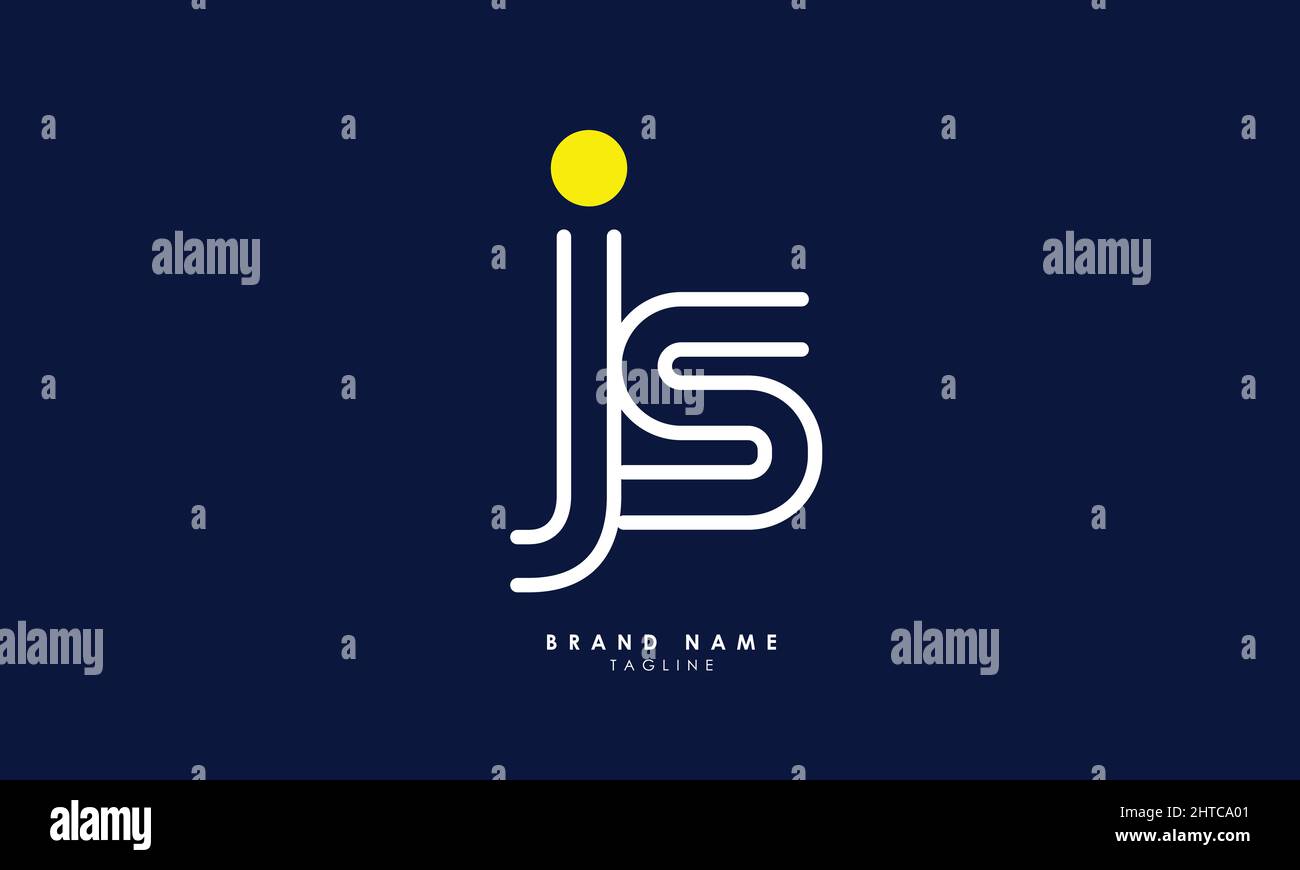 Alphabet letters Initials Monogram logo JS, SJ, J and S Stock Vector