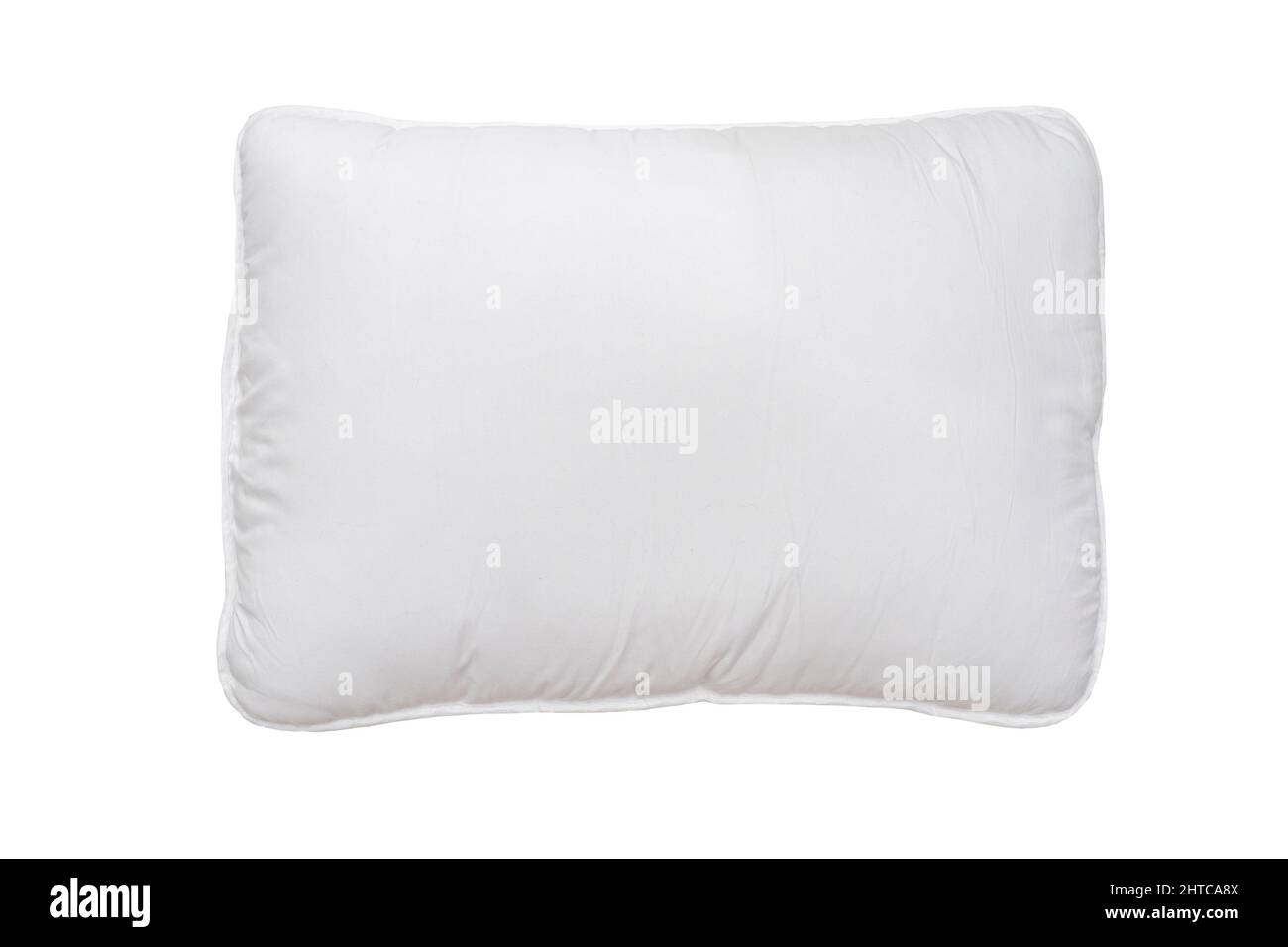 White round pillow isolated on white Stock Photo