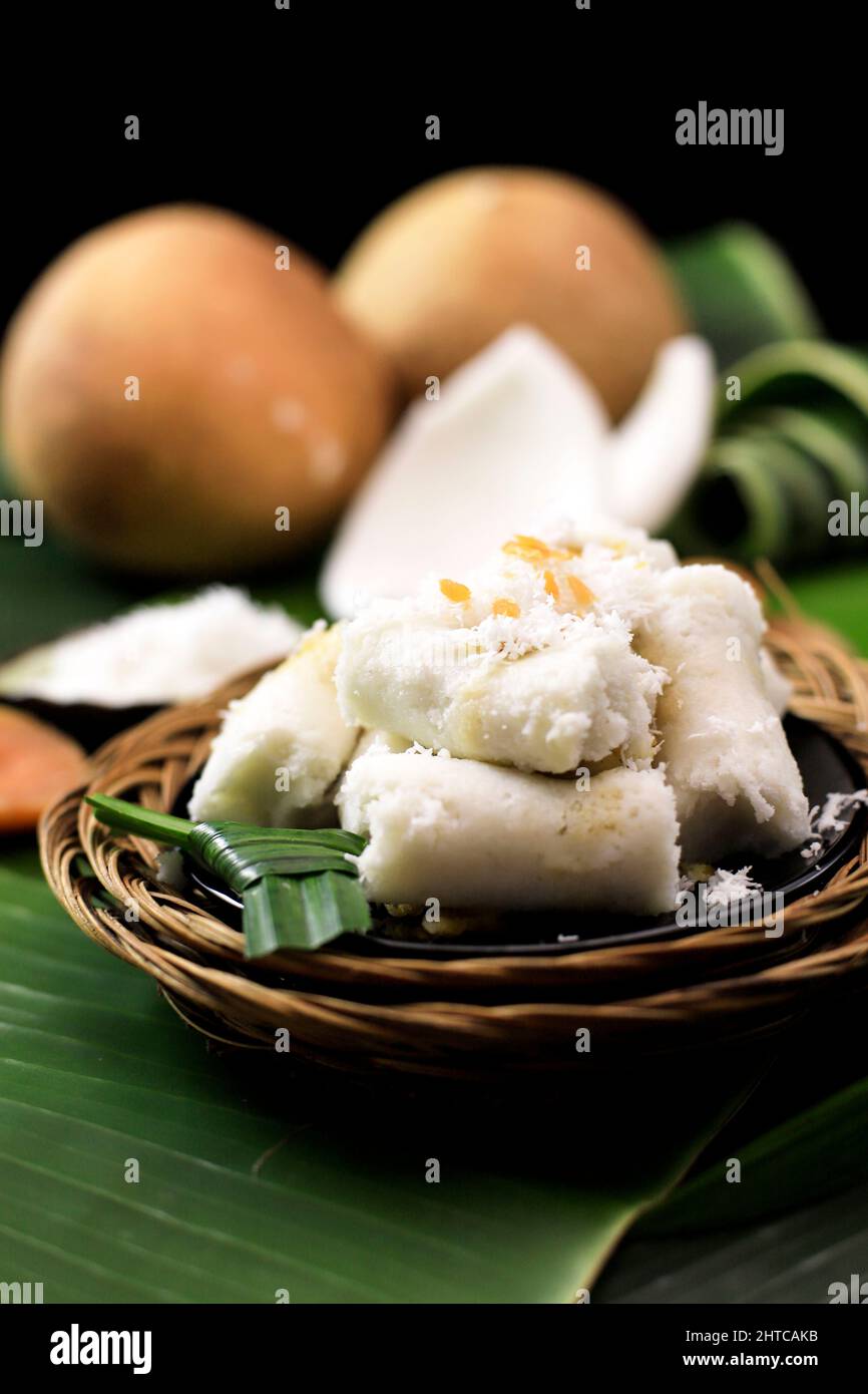 Kue Putu Medan or Kue Putu Bambu, Indonesia Cake Made from Rice Flour
