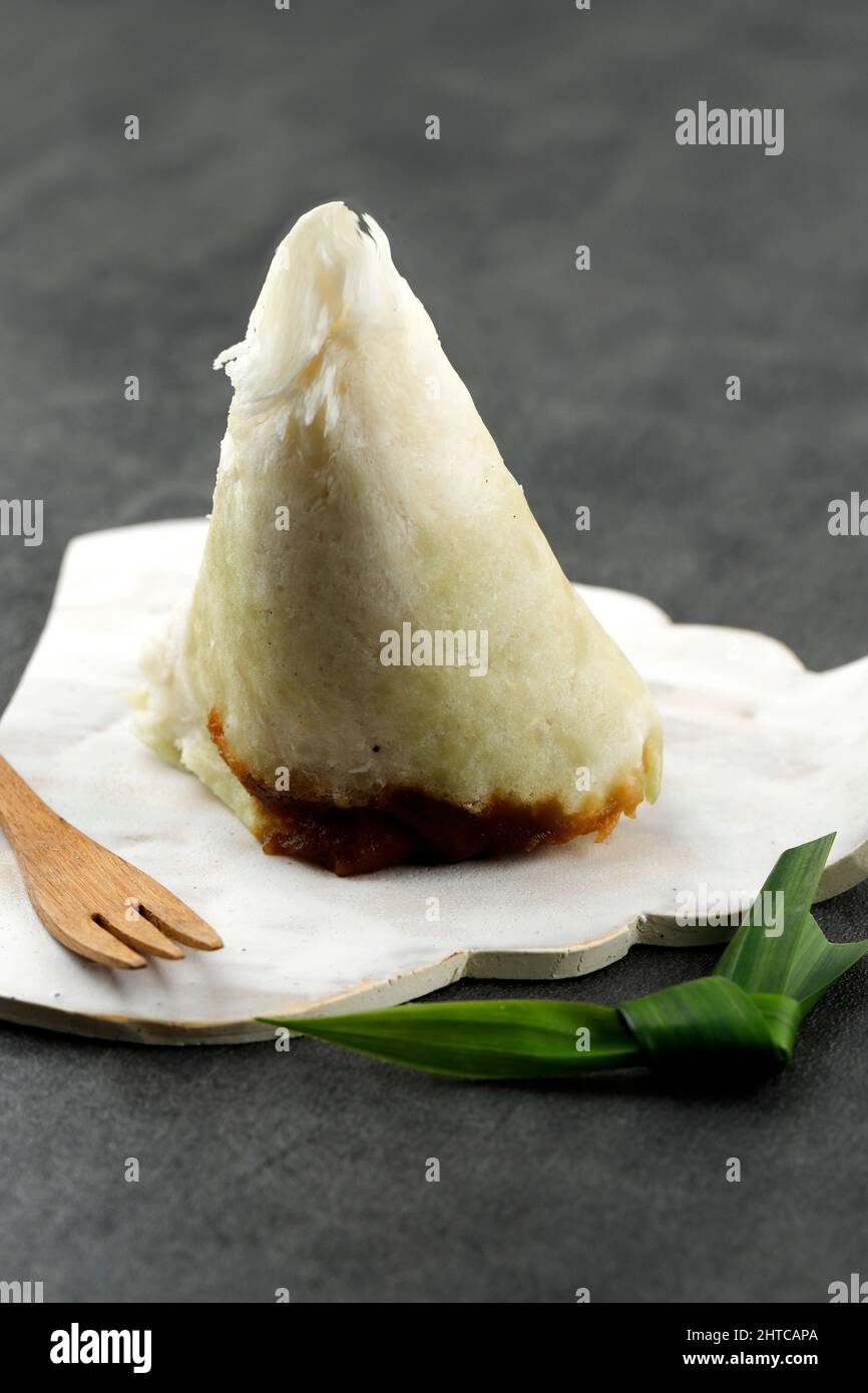 Awug Beras, Steamed Rice Flour, Shredded Coconut, and Palm Sugar, Popular Street Food from Bandung, West Java, Indonesia. Stock Photo