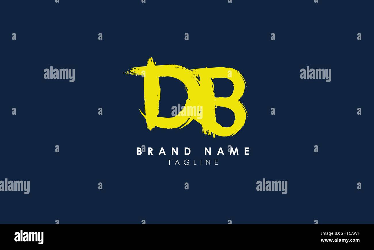 Alphabet letters Initials Monogram logo DB, BD, D and B Stock Vector