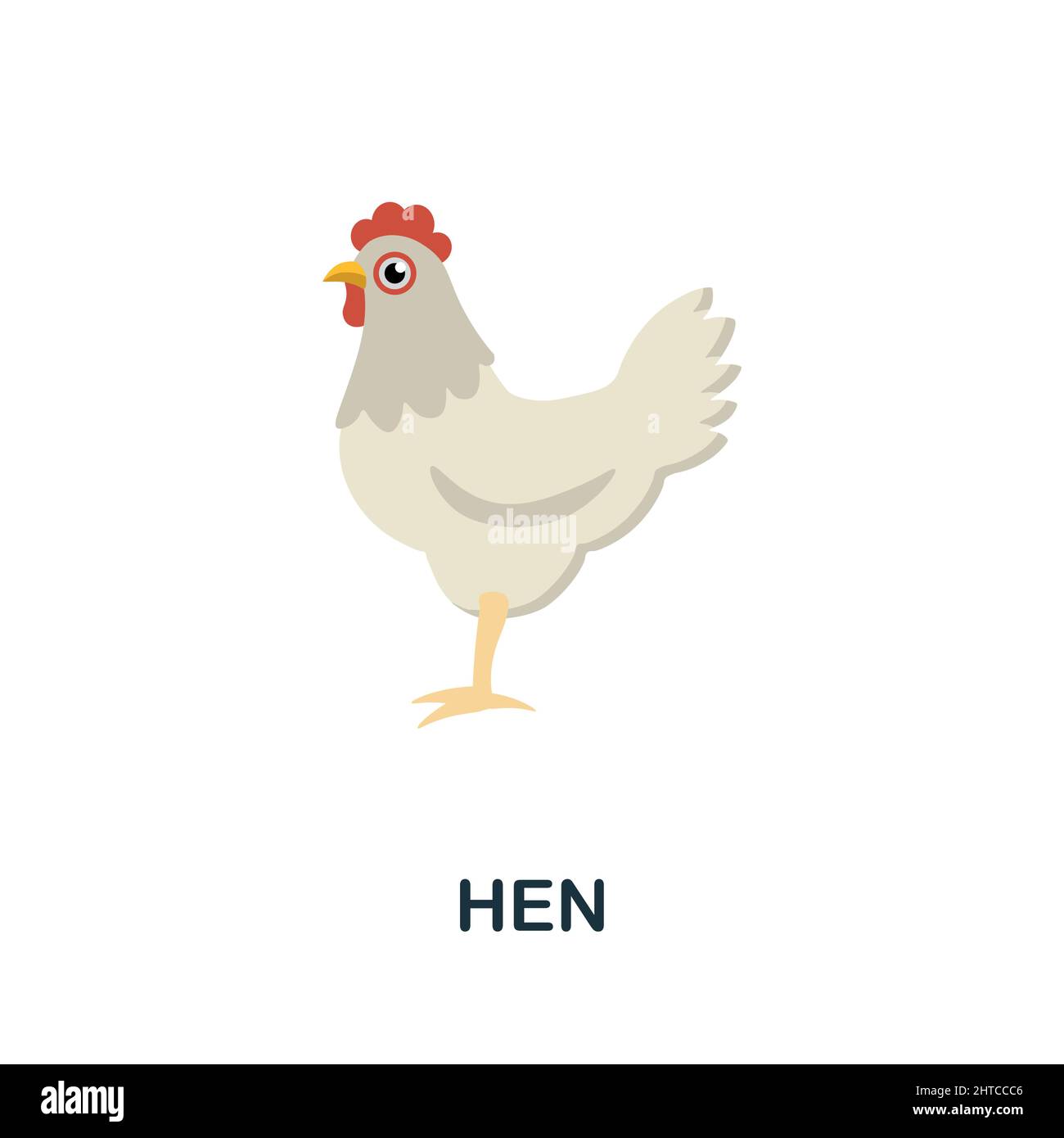 Hen flat icon. Colored element sign from farm animals collection. Flat Hen  icon sign for web design, infographics and more Stock Vector Image & Art -  Alamy