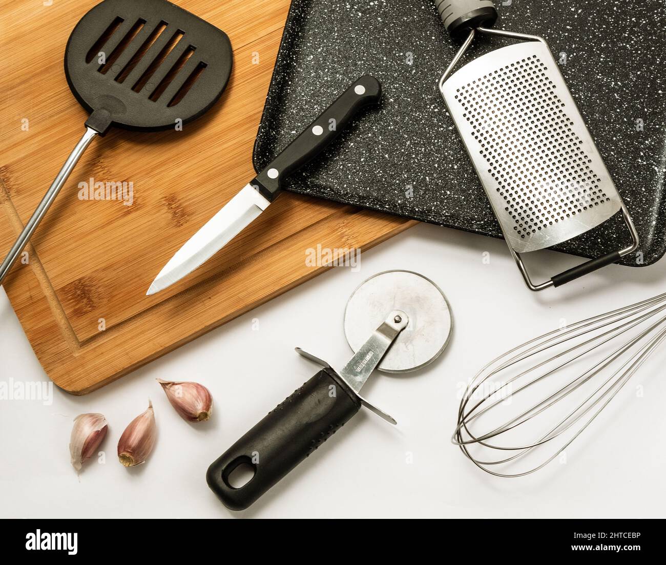 Kitchen utensil still life Stock Photo