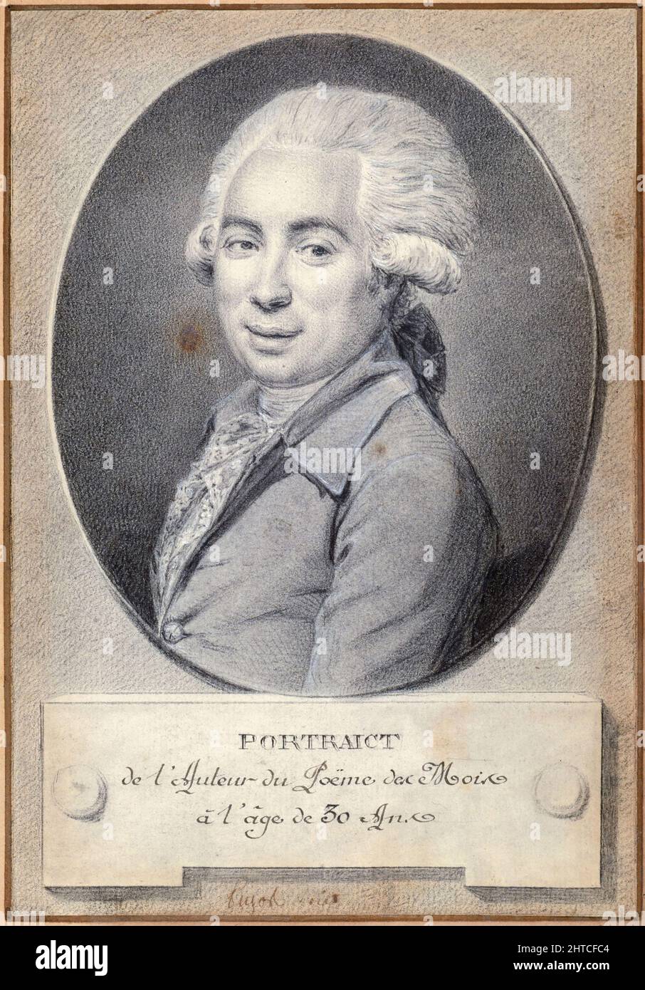 Portrait of the poet Jean-Antoine Roucher (1745-1794). Found in the ...