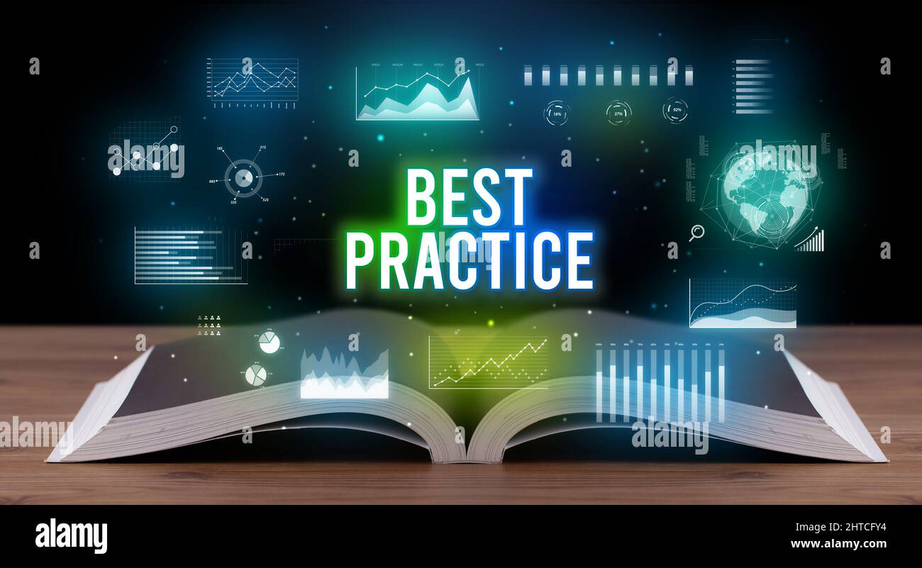Business inscription coming out from an open book Stock Photo - Alamy