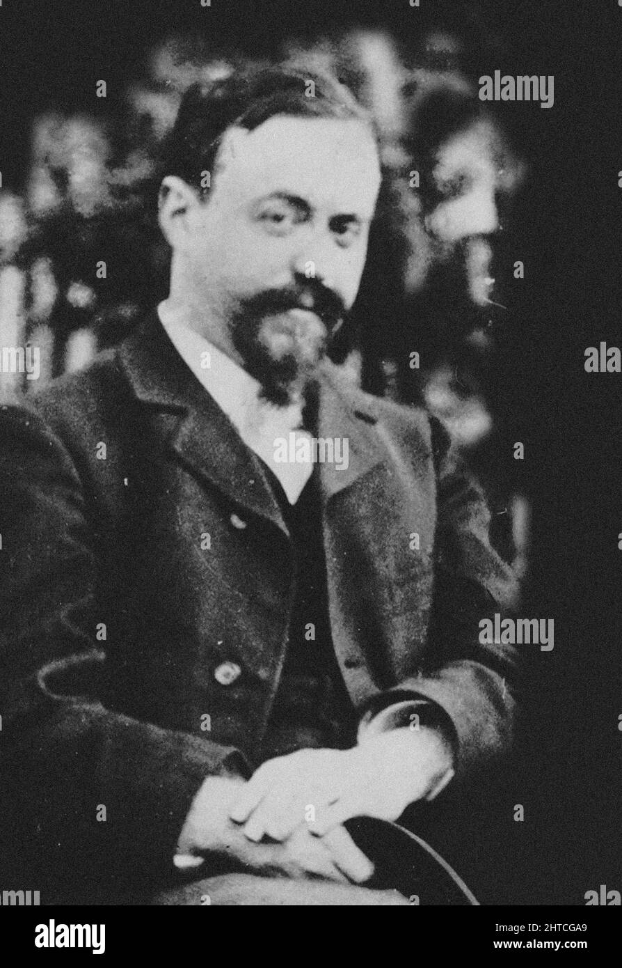 Portrait of the composer Paul Dukas (1865-1935), 1895. Private Collection. Stock Photo